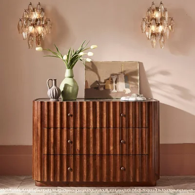 Atkin & Thyme Treviso Marble Chest Of Drawers