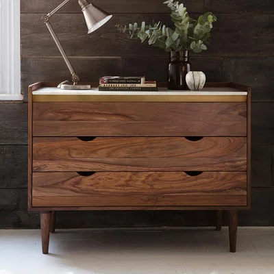 Atkin & Thyme Deco Marble Chest of Drawers
