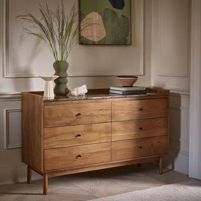Atkin & Thyme Brera Marble Large Chest of Drawers