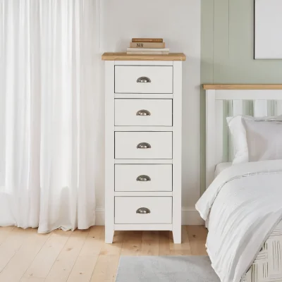 Arighi Bianchi Witney 5 Drawer Narrow Chest of Drawers