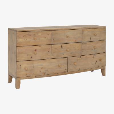 Barker and Stonehouse Lewes Reclaimed Wood 8 Drawer Dresser, Wheat
