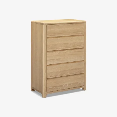 Barker and Stonehouse Hadrian 5 Drawer Tallboy Dresser, Neutral Oak | Barker & Stonehouse