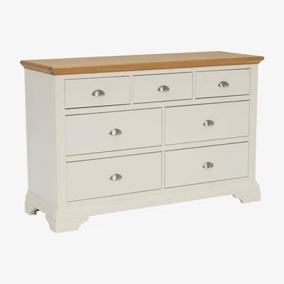Barker and Stonehouse Carrington 3+4 Drawer Chest, Neutral Oak Wood | Barker & Stonehouse