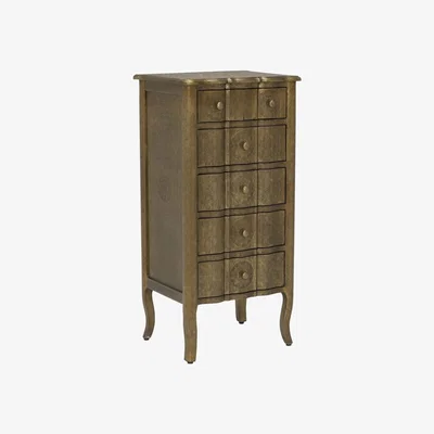 Barker and Stonehouse Zinnia 6 Drawer Tall Chest, Brass