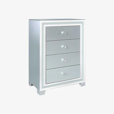 Barker and Stonehouse Quartz 4 Drawer Chest, Grey | Barker & Stonehouse