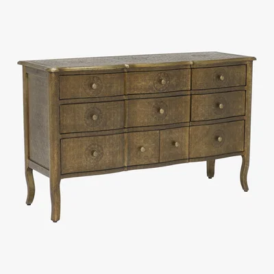 Barker and Stonehouse Zinnia 8 Drawer Sideboard, Brass