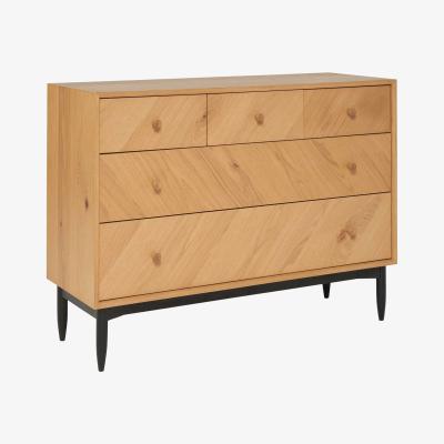 Barker and Stonehouse Ercol Monza 5 Drawer Wide Chest, 776 Oak Wood | Barker & Stonehouse
