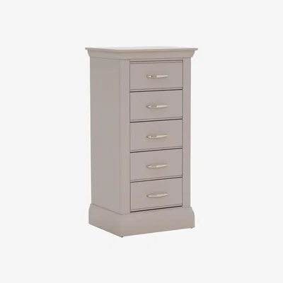 Barker and Stonehouse Helmsley 5 Drawer Tall Chest, Urban Grey