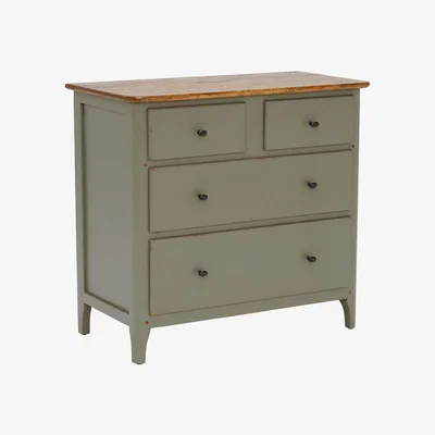 Barker and Stonehouse Maison 4 Drawer Chest, Albany and Moss Grey