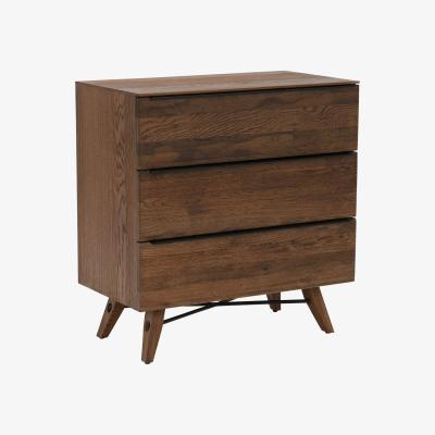 Barker and Stonehouse Legna 3 Drawer Chest, Brown Oak Wood | Barker & Stonehouse