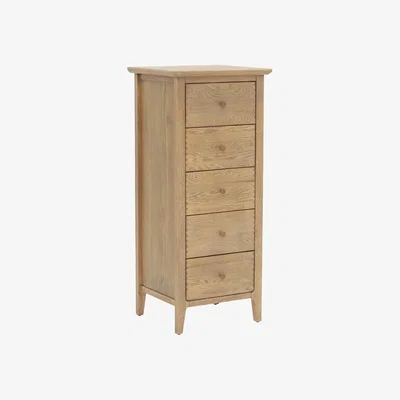 Barker and Stonehouse Runswick 5 Drawer Chest, Oak
