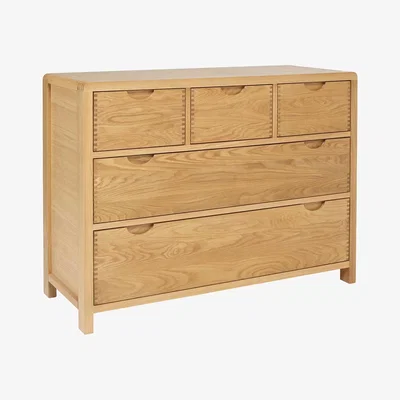 Barker and Stonehouse Ercol Bosco 5 Drawer Wide Chest Wood | Barker & Stonehouse