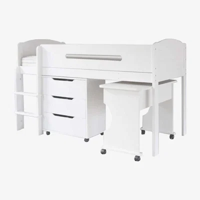 Barker and Stonehouse Kenzie Children's Midsleeper Bed with Desk & Chest Of Drawers, 776 | Barker & Stonehouse