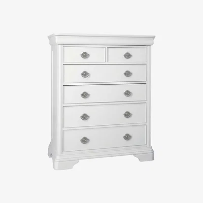 Barker and Stonehouse Havisham 2 & 4 Drawer Chest, White | Barker & Stonehouse