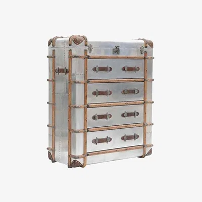 Barker and Stonehouse Timothy Oulton Globetrekker Large Chest, 776 Metal | Barker & Stonehouse