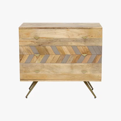 Barker and Stonehouse Leif Chest of 3 Drawers, Natural Mango Wood