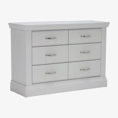 Barker and Stonehouse Willersey 3+3 Drawer Chest, Grey | Barker & Stonehouse