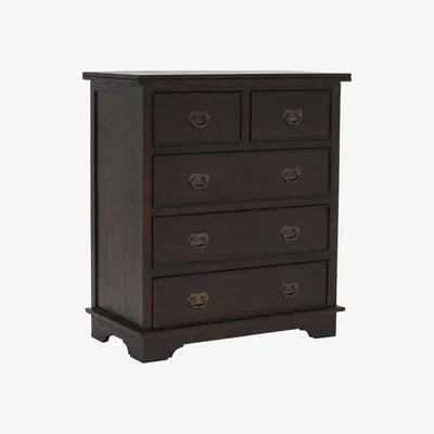 Barker and Stonehouse Sumatra 5 Drawer Chest, Brown Wood | Barker & Stonehouse