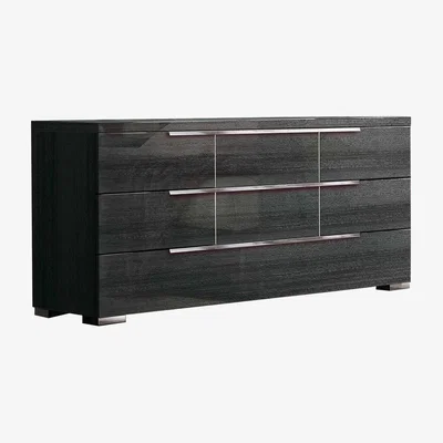 Barker and Stonehouse Versilia 3 Drawer Dresser, Grey Koto High Gloss