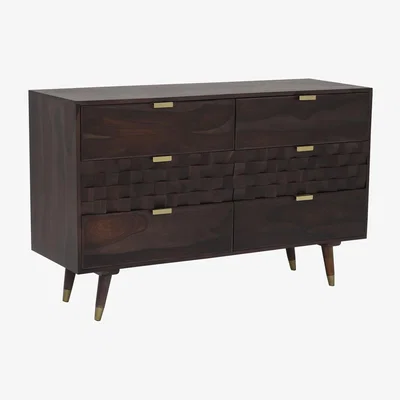 Barker and Stonehouse Kora 6 Drawer Wide Chest, 776 Wood | Barker & Stonehouse