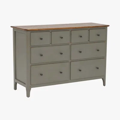 Barker and Stonehouse Maison 6 Drawer Chest, Albany and Moss Grey