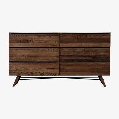 Barker and Stonehouse Legna 6 Drawer Wide Chest Oak Wood | Barker & Stonehouse