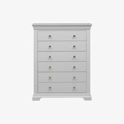The Cotswold Company Chantilly Pebble Grey NEW Tall 6 Drawer Chest