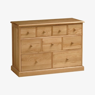 The Cotswold Company Appleby Oak 9 Drawer Chest