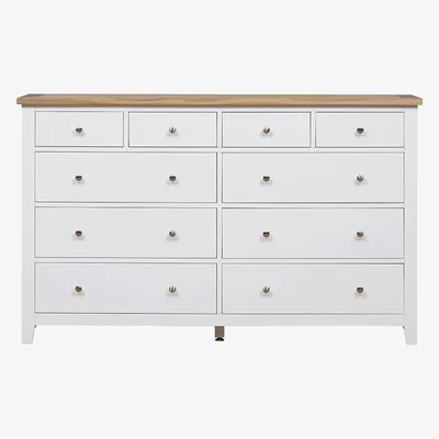 The Cotswold Company Chester Pure White NEW 10 Drawer Chest