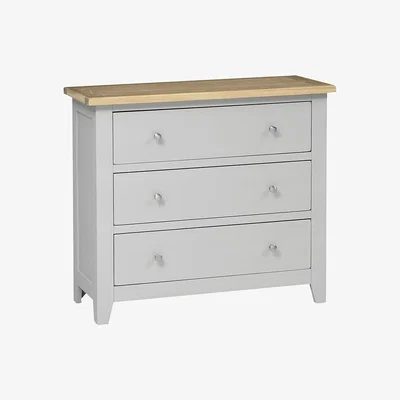 The Cotswold Company Chester Dove Grey 3 Drawer Chest