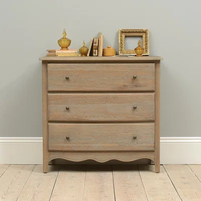 The Cotswold Company Camille Limewash Oak 3 Drawer Chest