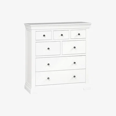 The Cotswold Company Chantilly Warm White 7 Drawer Chest