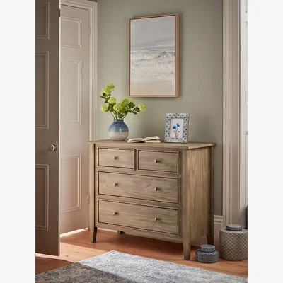 Cox and Cox Camille Single Chest of Drawers - Limewashed