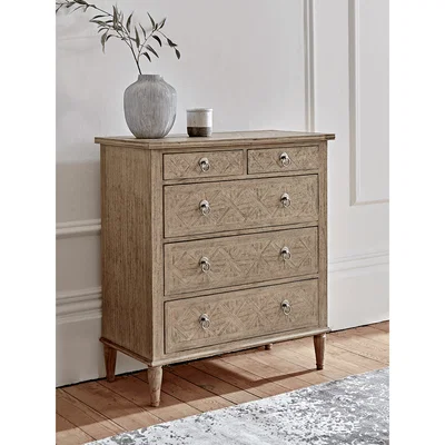 Cox and Cox Geometric Parquet Chest Of Drawers