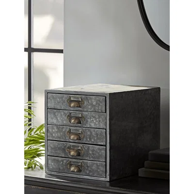 Cox and Cox Petite Zinc Drawer Unit
