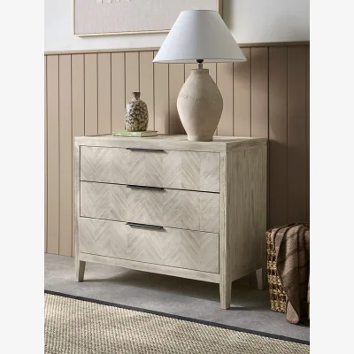 Cox and Cox Tova Limewashed Chest of Drawers
