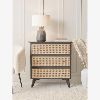 Cox and Cox Cane Webbing Chest Of Drawers
