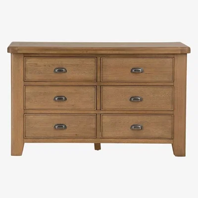 Chiltern Oak Furniture Wessex Smoked Oak 6 Drawer Chest