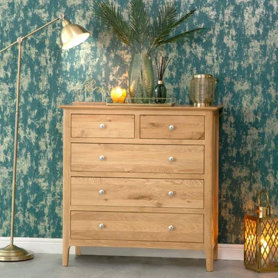 Chiltern Oak Furniture Bergen Oak 2 Over 3 Chest