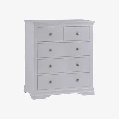 Chiltern Oak Furniture Florence Grey Painted 2 Over 3 Chest