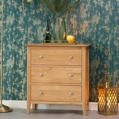 Chiltern Oak Furniture Bergen Oak Chest of 3 Drawers