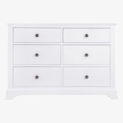 Chiltern Oak Furniture Banbury White Painted 6 Drawer Chest