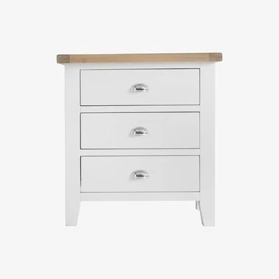 Chiltern Oak Furniture Suffolk White Painted Oak 3 Drawer Chest