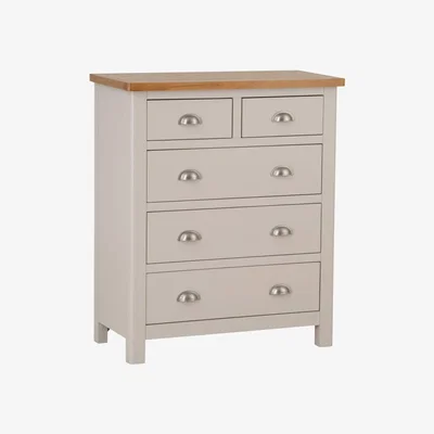 Chiltern Oak Furniture Rutland Painted Oak 2 Over 3 Chest