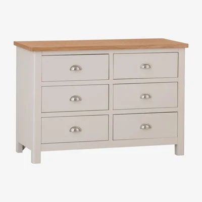 Chiltern Oak Furniture Rutland Painted Oak Chest of 6 Drawers