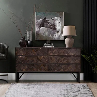 Chiltern Oak Furniture Shoreditch Industrial 6 Drawer Chest