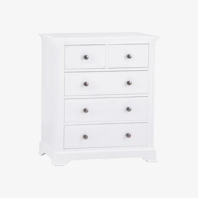 Chiltern Oak Furniture Banbury White Painted 2 Over 3 Chest