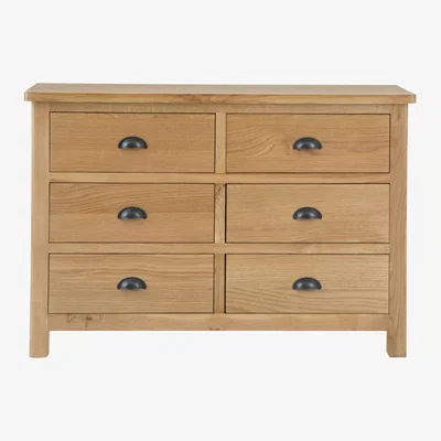 Chiltern Oak Furniture Rutland Oak 6 Drawer Chest