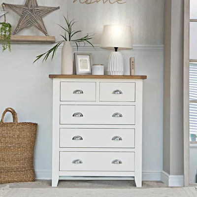 Chiltern Oak Furniture Chester White Painted Oak 2 Over 3 Chest
