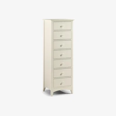 Cuckooland Julian Bowen Cameo 7 Drawer Narrow Chest in Stone White